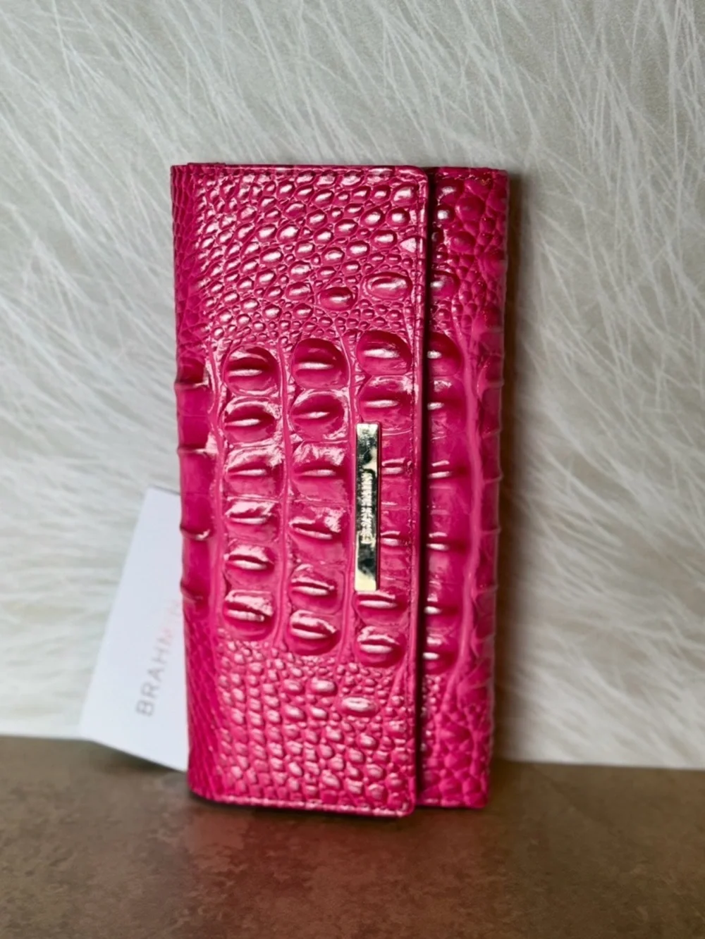 BRAHMIN Cordelia Wallet Pink Affection Melbourne Ombre genuine Leather NWT Firm - Picture 2 of 12